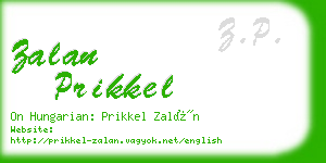 zalan prikkel business card